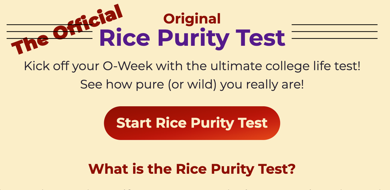 Rice Purity Test: What Your Score Really Says About You